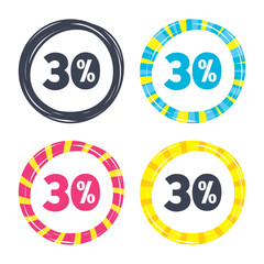 30 percent discount sign icon. Sale symbol.