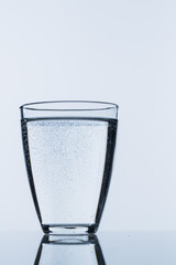 a glass of water