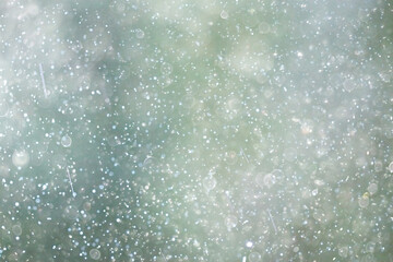 Raindrops on the glass