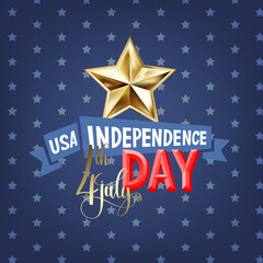 4th july USA independence day greeting card