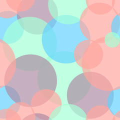 Abstract seamless pattern with colorful circles. Vector illustration.
