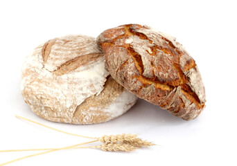  two freshly baked breads