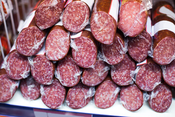 Selection of dry sausages