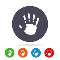 Obraz premium Hand print sign icon. Stop symbol.