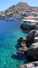 Photo of picturesque island of Hydra on a spring morning, Saronic Gulf, Greece © aerial-drone