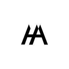 letter AA logo vector