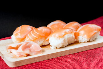 Japanese food fresh raw fish mixed sashimi