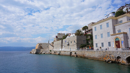 Photo of picturesque island of Hydra on a spring morning, Saronic Gulf, Greece