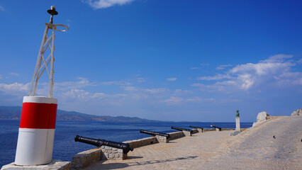 Photo of picturesque island of Hydra on a spring morning, Saronic Gulf, Greece © aerial-drone