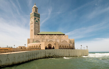 Hassan II mosque in Casablanca. Is the highest mosque in the world