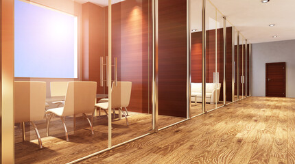 Office interior. 3D rendering
