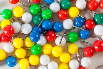 colorful color push pins