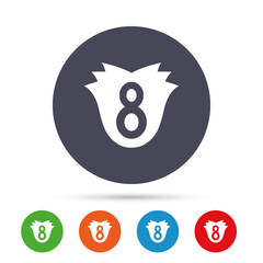 8 March Women's Day sign icon. Flower symbol.