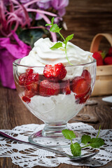 Strawberry cream dessert.