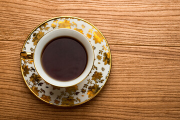 Tea in a cup on the table