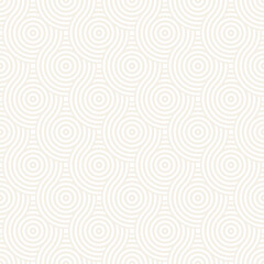 Vector seamless geometric pattern composed with circles and lines. Modern stylish rounded stripes texture. Repeating abstract background