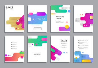 Covers with minimal design. Abstract backgrounds. Vector frame for text Modern Art graphics for hipsters