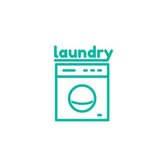  Laundry logo design vector template