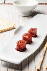 Red tuna sashimi.