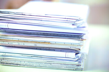 File Stack, file folder with white background