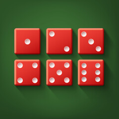 Set of red dice