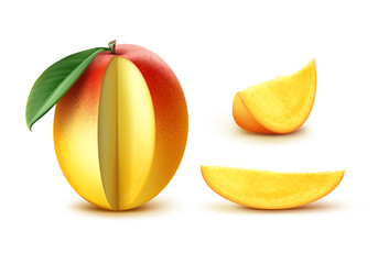 Vector Sliced mango