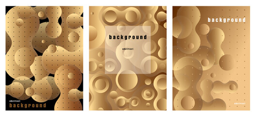 Abstract geometric backgrounds set. © marinavorona