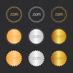 com Domain Internet - Bronze, Silber, Gold Medaillen