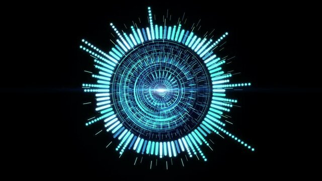 Futuristic hud target with