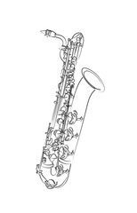 Fototapeta na wymiar saxophone baryton