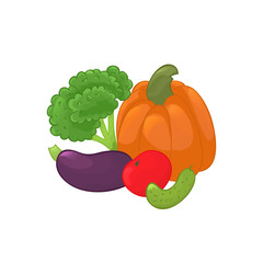Set of vegetables
