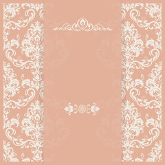 Wedding cover design template with vintage line modern background