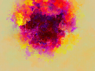 Abstract watercolor background. Colorful texture. Oil painting style.