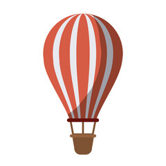 Obraz premium colorful silhouette of hot air balloon without contour and shading vector illustration