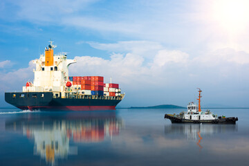 ship with international container.