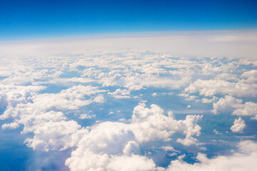 Aerial sky and clouds background