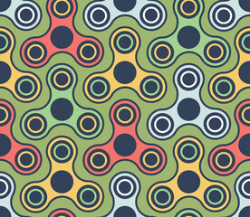 Hand Spinner emblems. Vector pattern