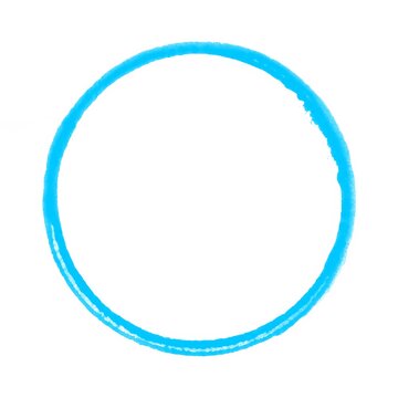 Hellblauer gemalter isolierter Kreis