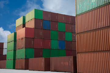 Fototapeta premium container for shipping import export.