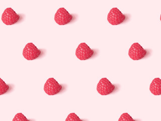 Raspberry pink background, berry pattern