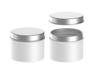 Metal box isolated on a white background, 3D rendering