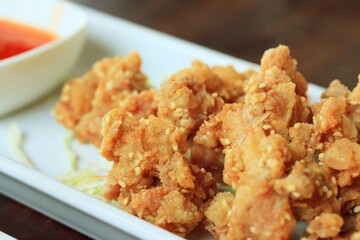 tasty fried chicken bones
