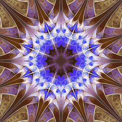 Abstract fractal background. Kaleidoscope.