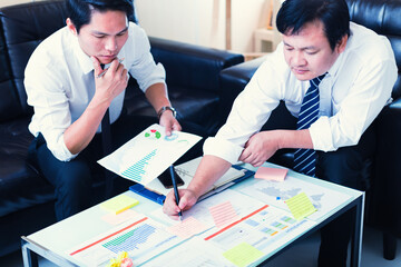 business teamwork discussing ideas and planning for business negotiation 
