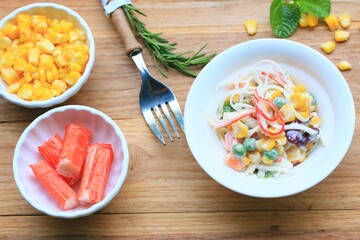 salad with crab sticks