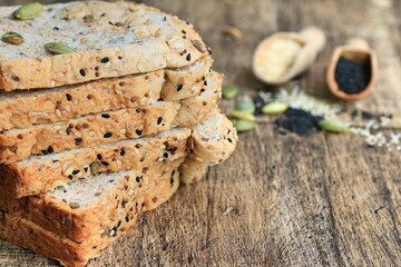 Whole wheat bread and sesame