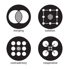 Abstract symbols icons set