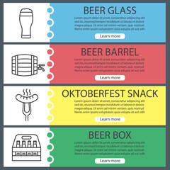 Beer web banner templates set