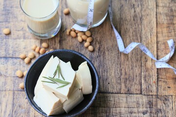 soy milk with soybean