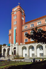 Fototapeta premium Building of Town hall in center of city of Pleven, Bulgaria